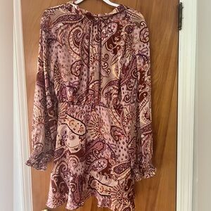 FATE Paisley Long Sleeve Dress